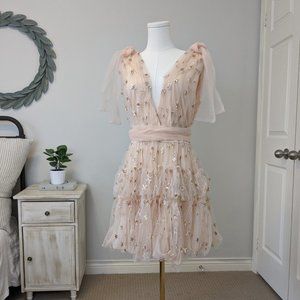 BNWT – Seeing Stars Tulle Mini Dress – Blush – Size Large (will fit medium)